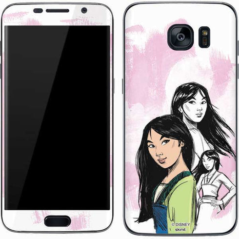 Disney Princess Mulan Sketch Galaxy S7 Skin