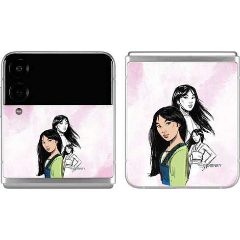 Disney Princess Mulan Sketch Galaxy Z Flip4 5G Skin