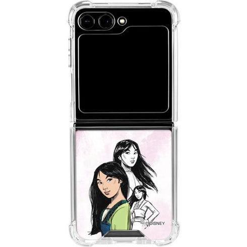 Disney Princess Mulan Sketch Galaxy Z Flip5 5G Clear Case