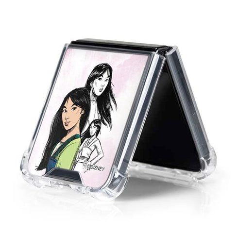 Disney Princess Mulan Sketch Galaxy Z Flip5 5G Clear Case