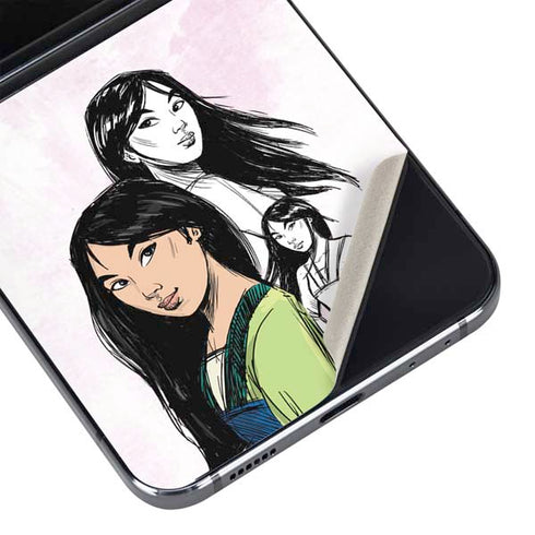 Disney Princess Mulan Sketch Galaxy Z Flip5 5G Skin
