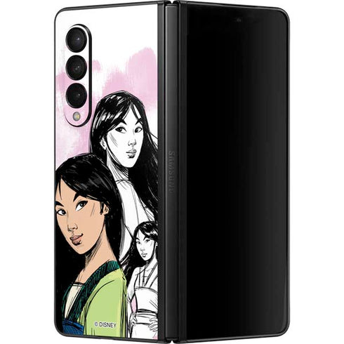 Disney Princess Mulan Sketch Galaxy Z Fold3 5G Skin