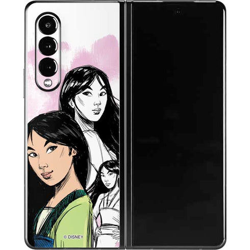 Disney Princess Mulan Sketch Galaxy Z Fold3 5G Skin