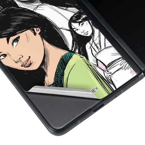 Disney Princess Mulan Sketch Galaxy Z Fold4 5G Skin