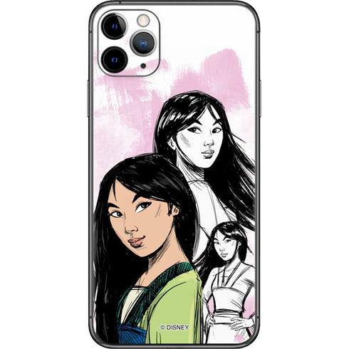 Disney Princess Mulan Sketch iPhone 11 Pro Max Skin