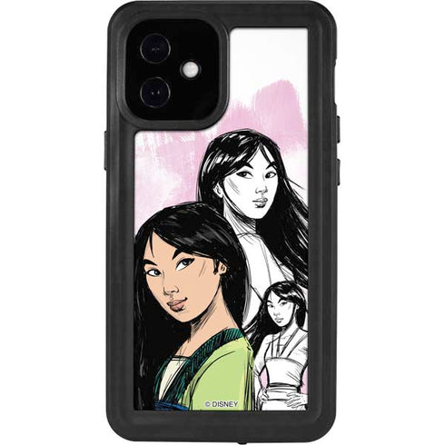 Disney Princess Mulan Sketch iPhone 12 Mini Waterproof Case
