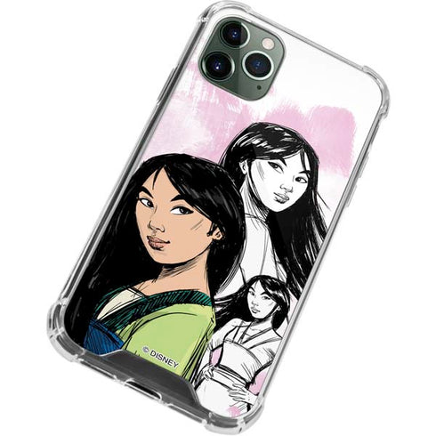 Disney Princess Mulan Sketch iPhone 12 Pro Clear Case