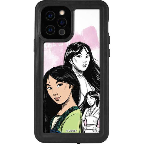 Disney Princess Mulan Sketch iPhone 12 Pro Waterproof Case