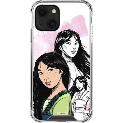 Disney Princess Mulan Sketch iPhone 14 Plus Clear Case