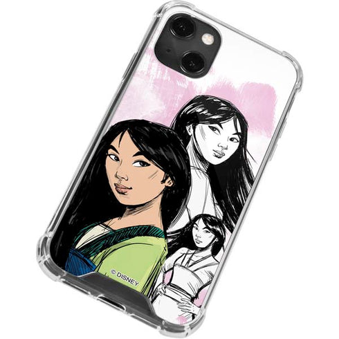 Disney Princess Mulan Sketch iPhone 14 Plus Clear Case