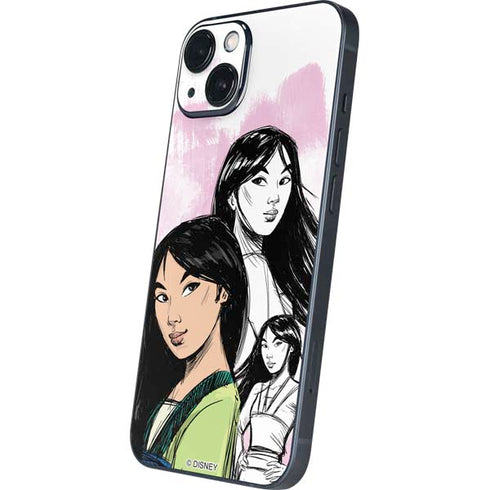 Disney Princess Mulan Sketch iPhone 15 Plus Skin