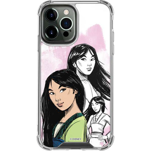 Disney Princess Mulan Sketch iPhone 14 Pro Max Clear Case