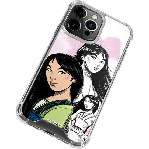 Disney Princess Mulan Sketch iPhone 15 Pro Max Clear Case
