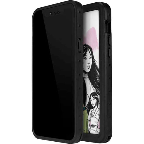 Disney Princess Mulan Sketch iPhone 14 Pro Max Waterproof Case