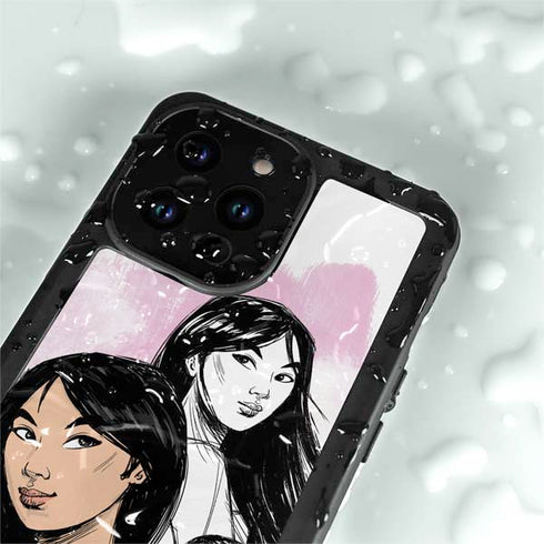 Disney Princess Mulan Sketch iPhone 14 Pro Max Waterproof Case