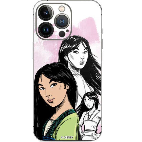 Disney Princess Mulan Sketch iPhone 15 Pro Skin