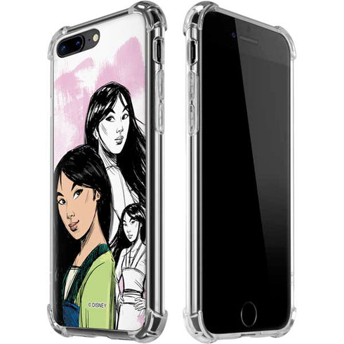 Disney Princess Mulan Sketch iPhone 7/8 Plus Clear Case