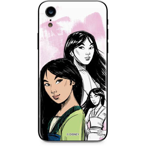 Disney Princess Mulan Sketch iPhone XR Skin
