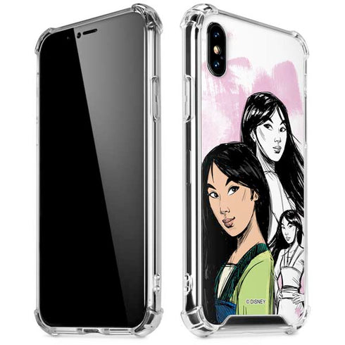 Disney Princess Mulan Sketch iPhone XS Max Clear Case