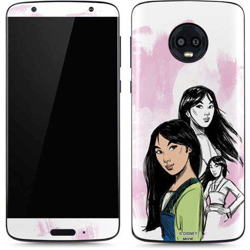 Disney Princess Mulan Sketch Moto G6 Skin
