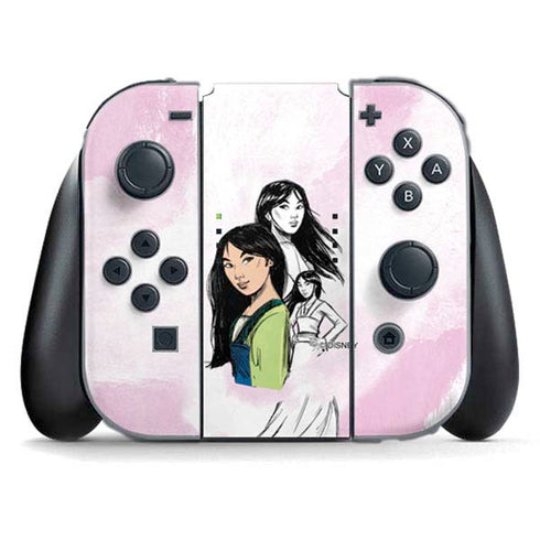 Disney Princess Mulan Sketch Nintendo Switch (2017-2021) Joy-Con Controller Skin