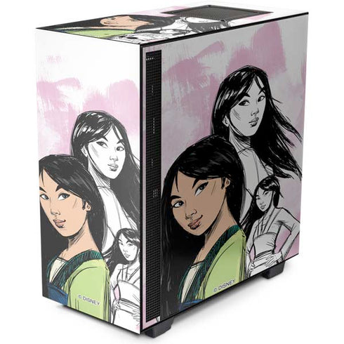 Disney Princess Mulan Sketch NZXT H510 Compact ATX Mid-Tower Case Skin