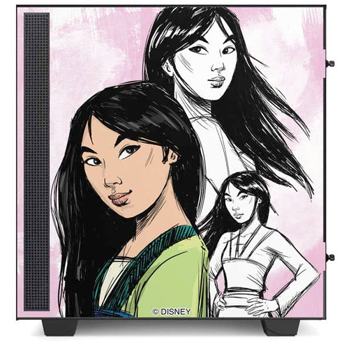 Disney Princess Mulan Sketch NZXT H510 Compact ATX Mid-Tower Case Skin