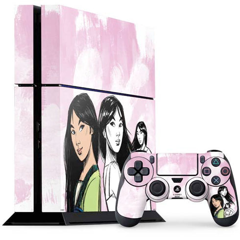 Disney Princess Mulan Sketch PS4 Console and Controller Bundle Skin