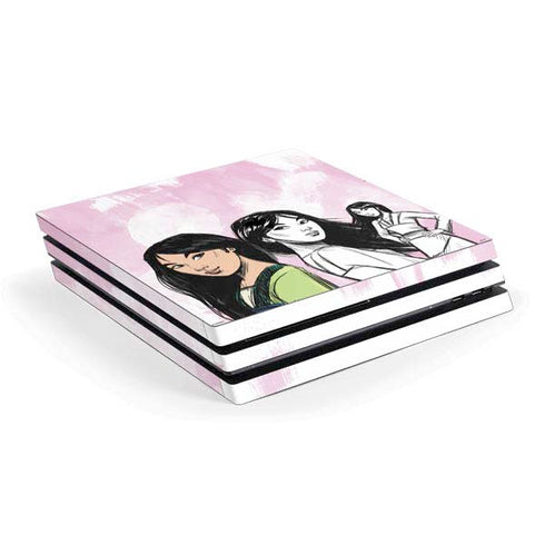 Disney Princess Mulan Sketch PS4 Pro Console Skin