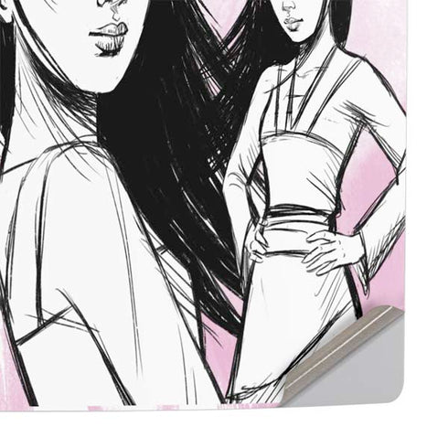 Disney Princess Mulan Sketch PS5 Slim Disk Console Skin