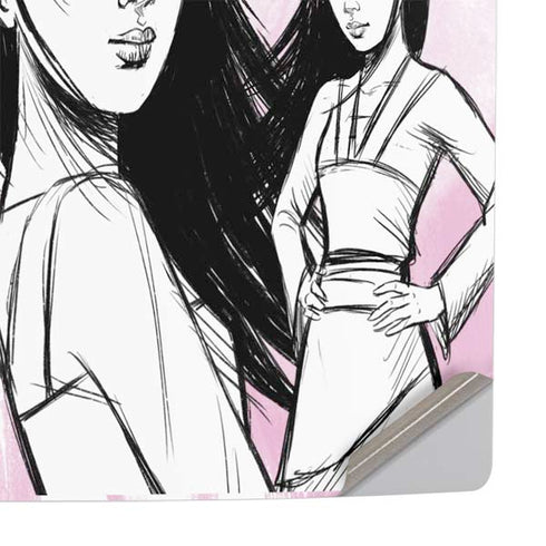 Disney Princess Mulan Sketch PS5 Slim Digital Edition Console Skin