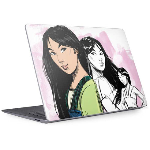 Disney Princess Mulan Sketch Surface Laptop 3 13.5in Skin