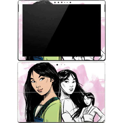 Disney Princess Mulan Sketch Surface Pro 4 Skin