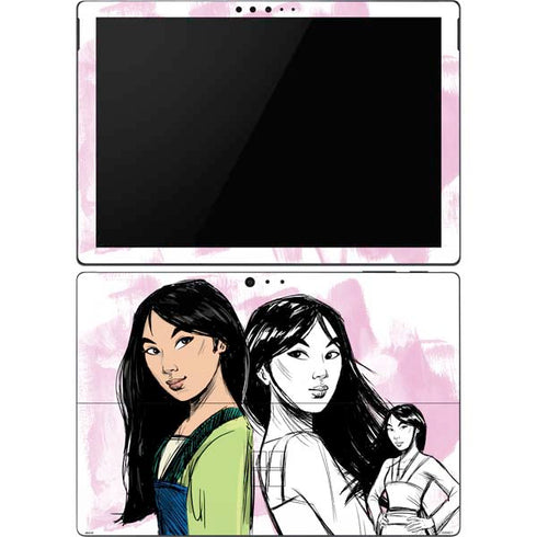 Disney Princess Mulan Sketch Surface Pro 6 Skin