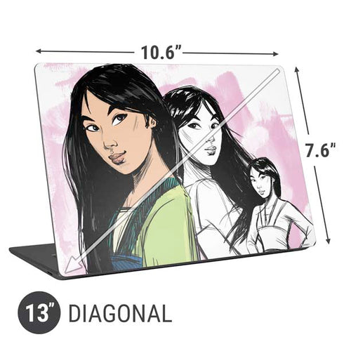 Disney Princess Mulan Sketch Universal Laptop 13in (10.6 x 7.6in) Skin