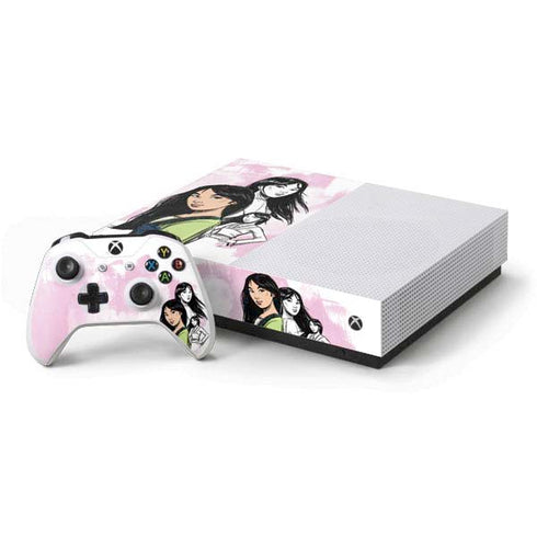 Disney Princess Mulan Sketch Xbox One S All-Digital Edition Bundle Skin