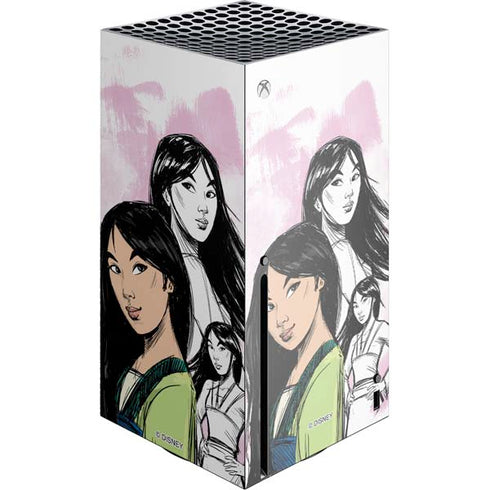 Disney Princess Mulan Sketch Xbox Series X Console Skin