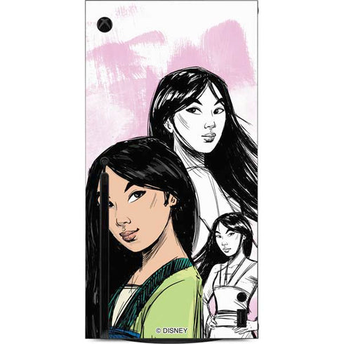 Disney Princess Mulan Sketch Xbox Series X Console Skin