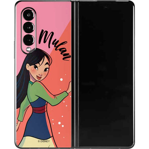 Disney Princess Mulan Art Galaxy Z Fold3 5G Skin