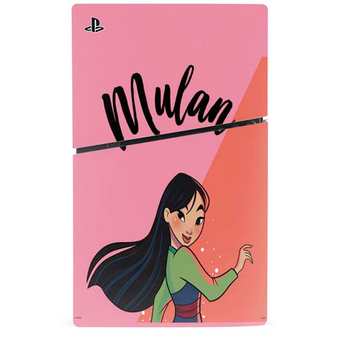 Disney Princess Mulan Art PS5 Slim Disk Bundle Skin
