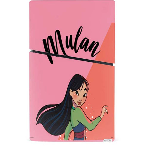 Disney Princess Mulan Art PS5 Slim Digital Edition Console Skin