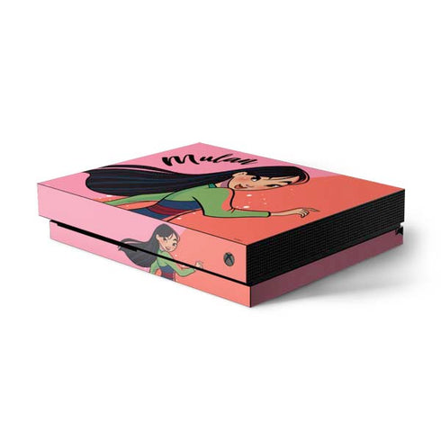 Disney Princess Mulan Art Xbox One X Console Skin