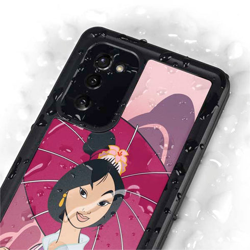 Disney Mulan with Umbrella Galaxy Note20 5G Waterproof Case