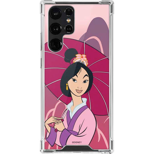 Disney Mulan with Umbrella Galaxy S22 Ultra Clear Case