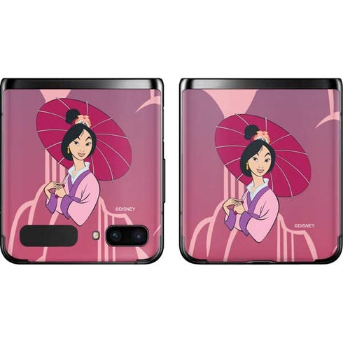 Disney Mulan with Umbrella Galaxy Z Flip Skin