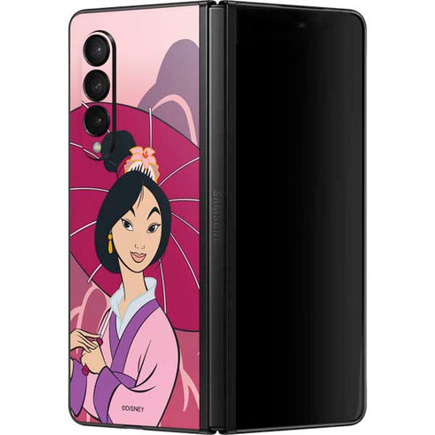 Disney Mulan with Umbrella Galaxy Z Fold3 5G Skin