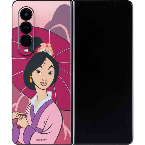 Disney Mulan with Umbrella Galaxy Z Fold4 5G Skin