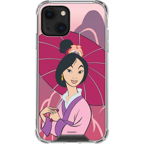 Disney Mulan with Umbrella iPhone 14 Clear Case