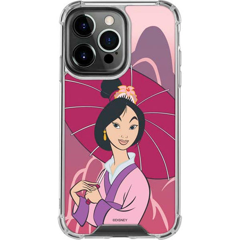 Disney Mulan with Umbrella iPhone 14 Pro Clear Case