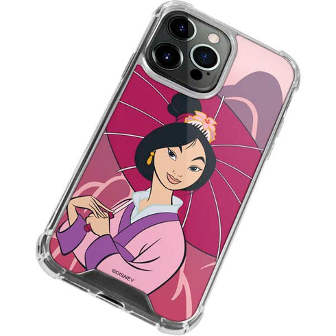 Disney Mulan with Umbrella iPhone 14 Pro Clear Case
